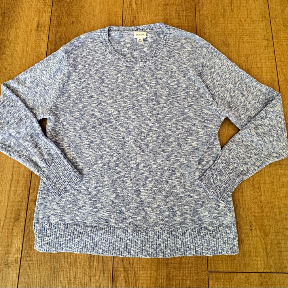 J.Crew Crewneck Beach Sweater Blue Marled Size M